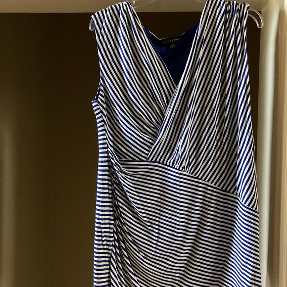 New Metaphor Striped Surplice Blouse XL - Picture 1 of 7
